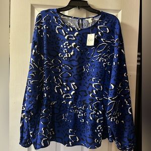 NWT Women Plus 18/20 Peplum Top